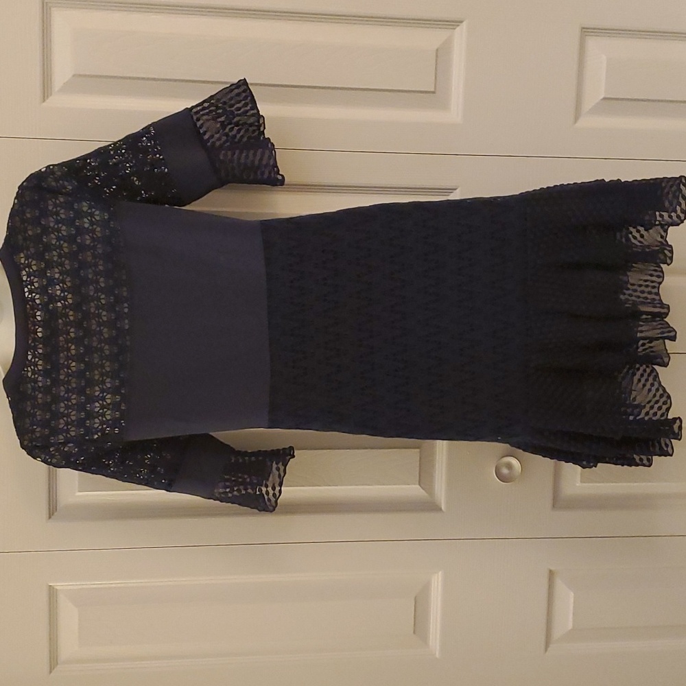 See by Chloé | 100% Cotton Lace Pattern Knee-Length Dress Sz S - Picture 8 of 11